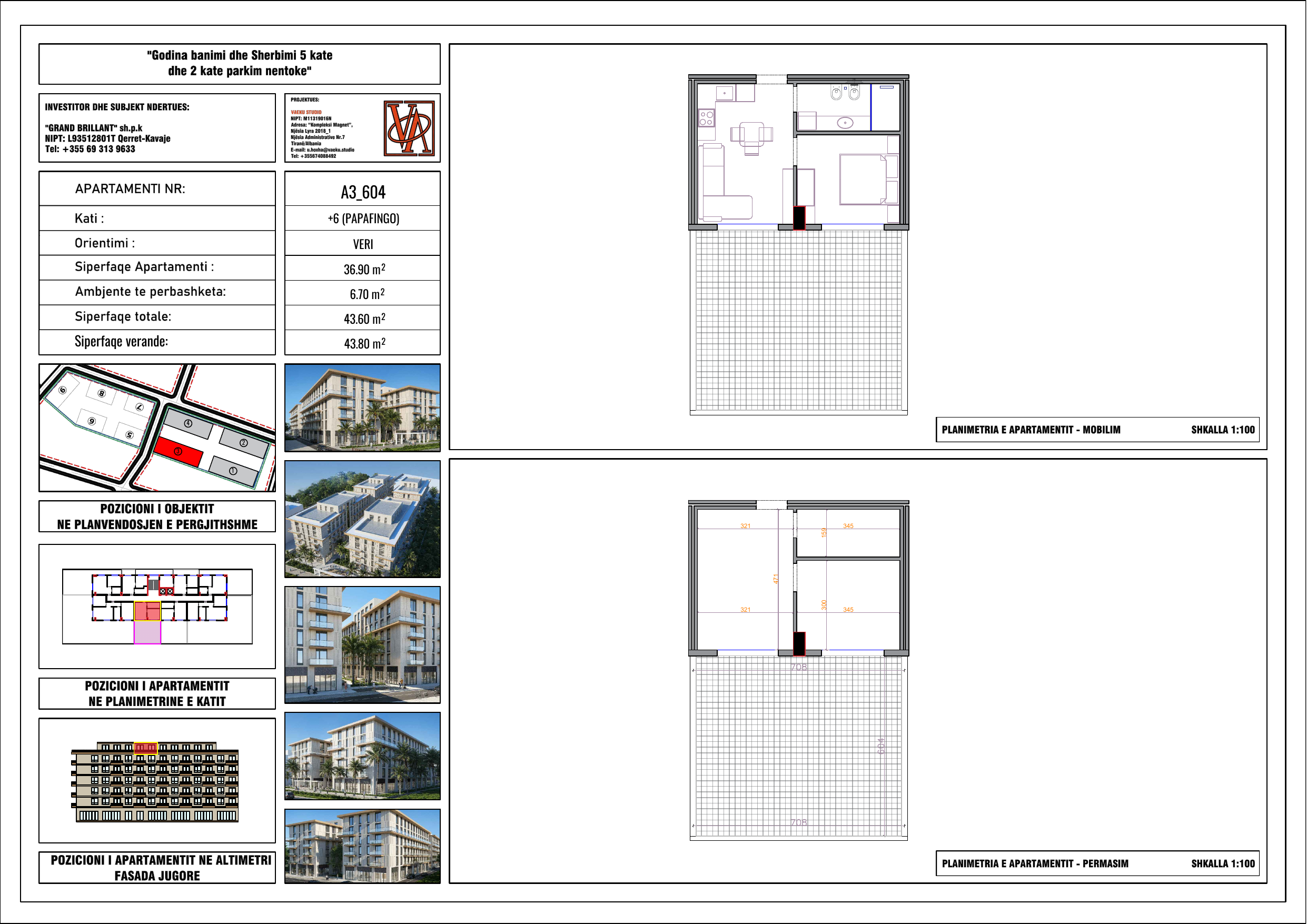 Planimetria e apartamentit PPR-A3-604