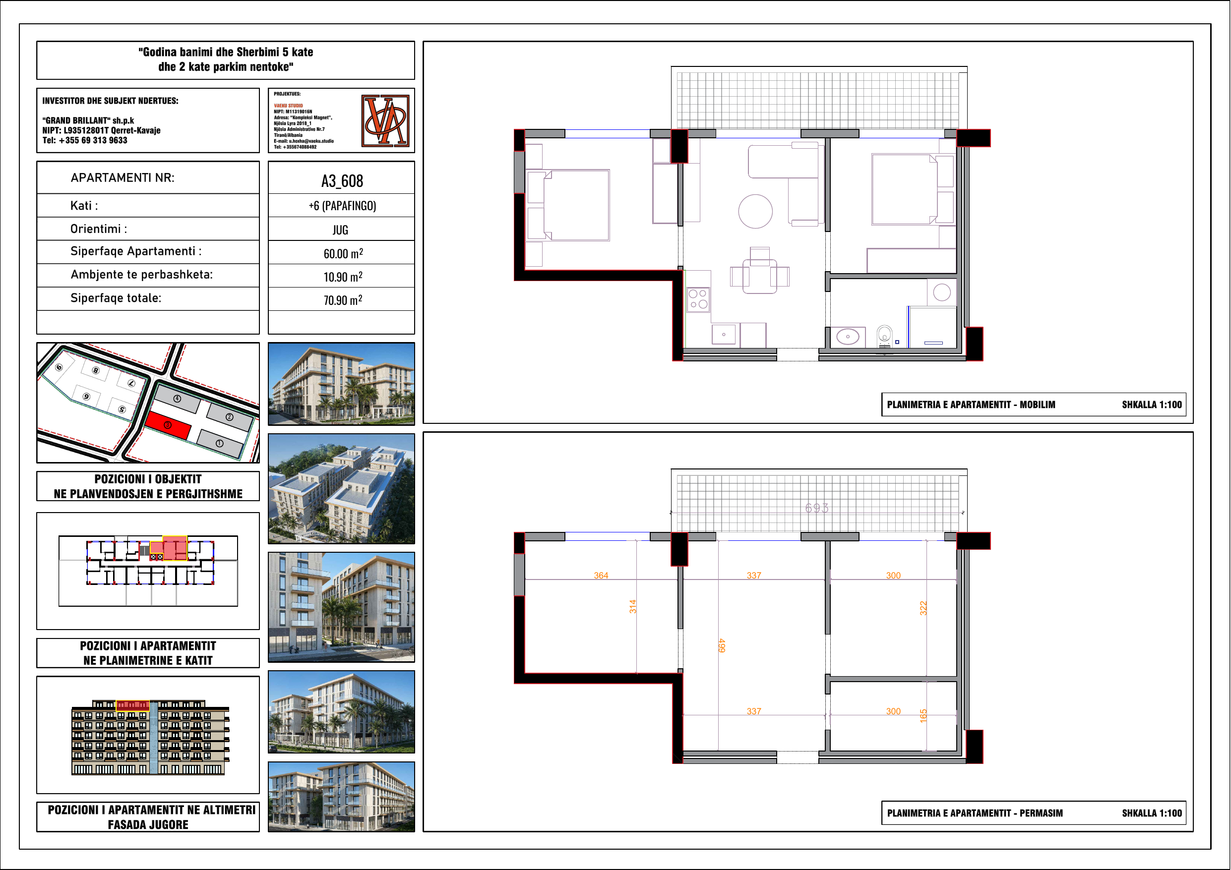Planimetria e apartamentit PPR-A3-608