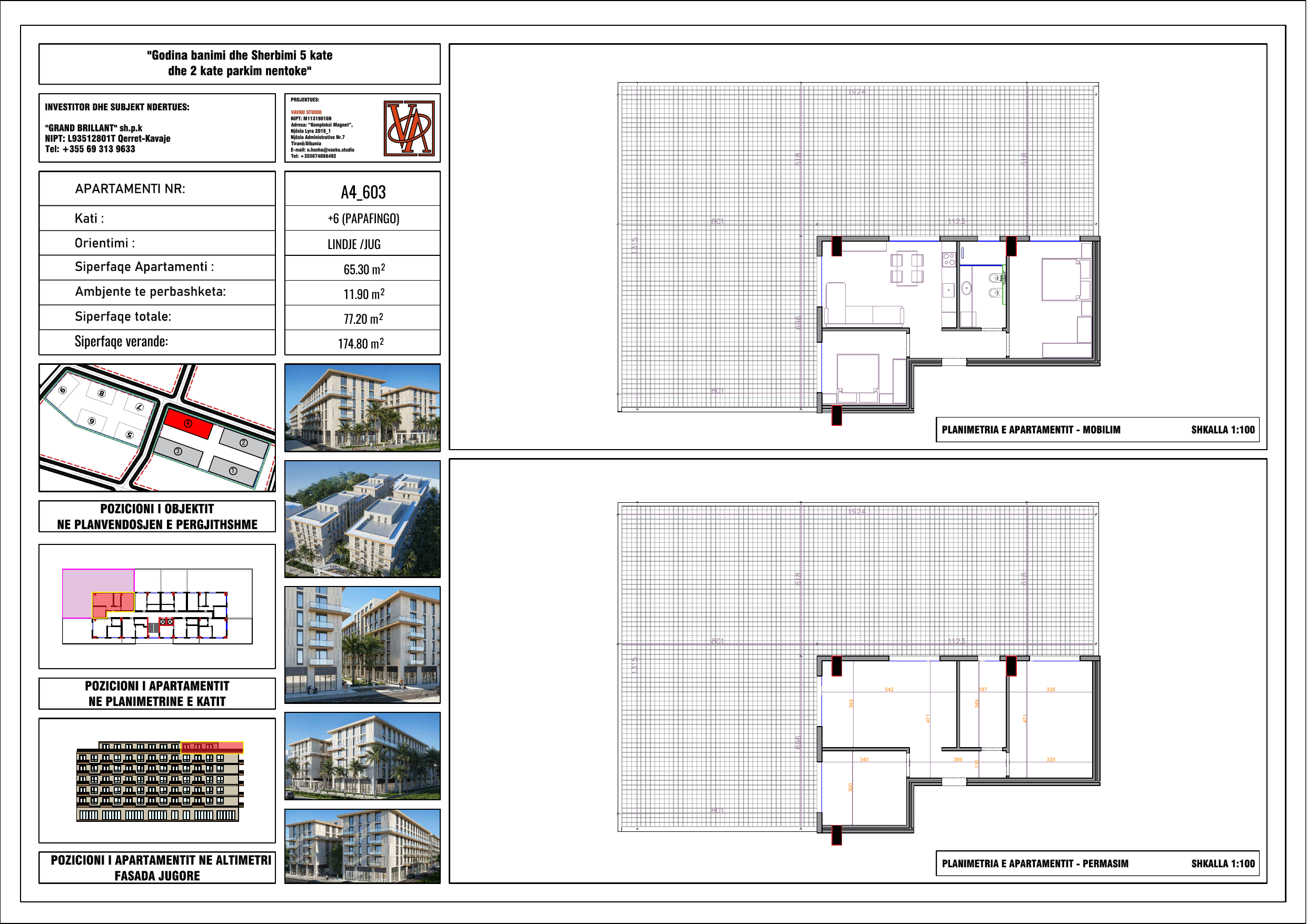 Planimetria e apartamentit PPR-A4-603