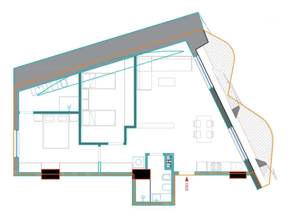 Furnished plan of A1003