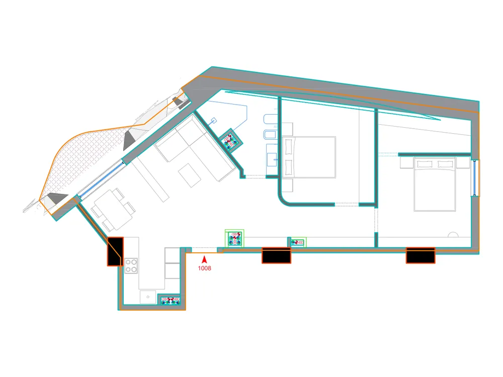 Furnished plan of A1008