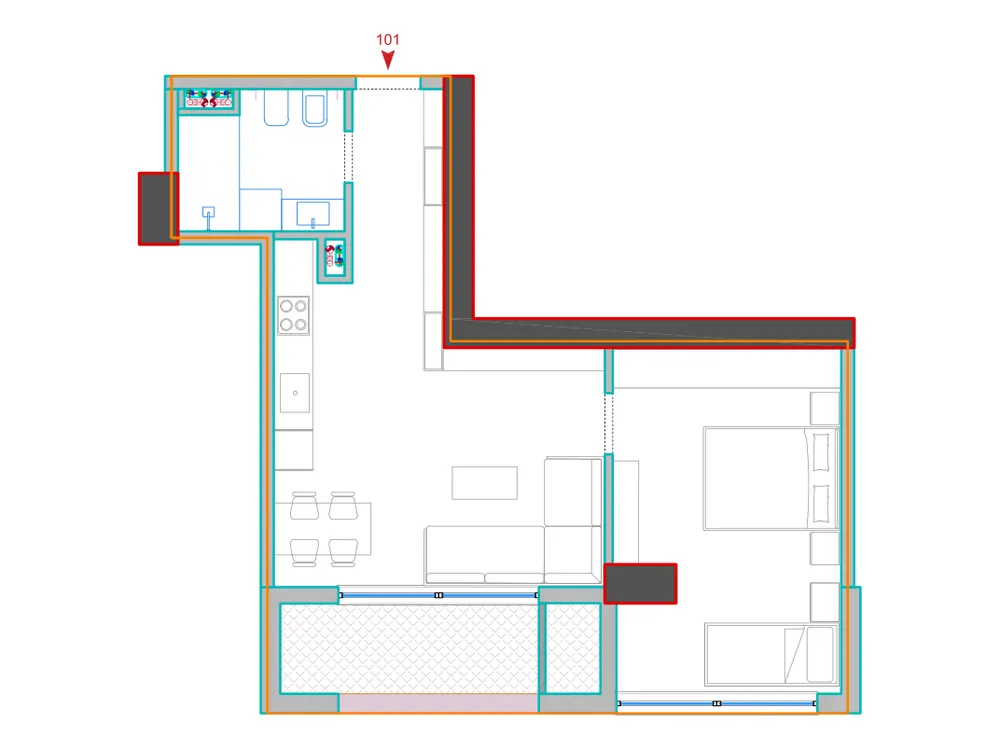 Furnished plan of A101