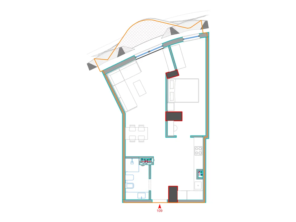 Furnished plan of A109