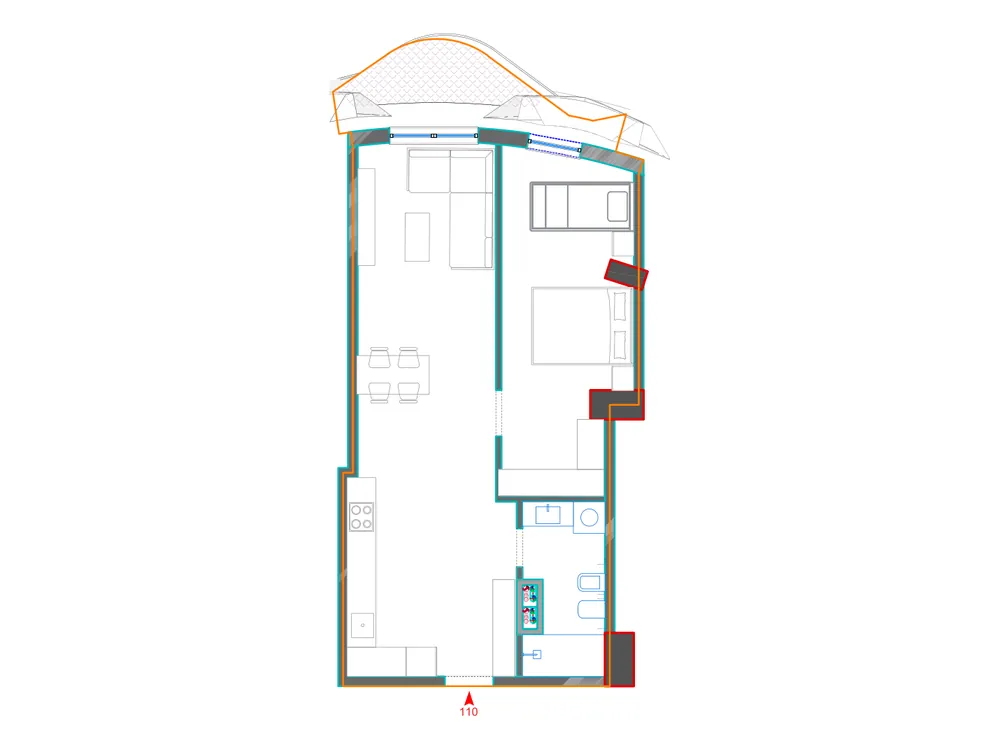 Furnished plan of A110