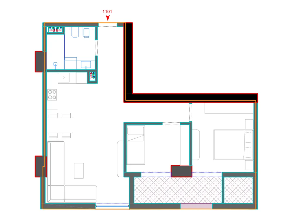 Furnished plan of A1101