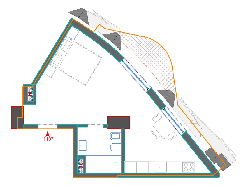 Furnished plan of A1107