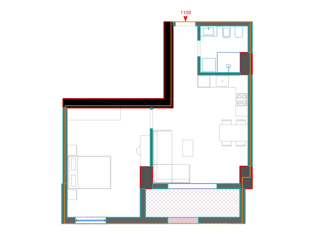 Furnished plan of A1109