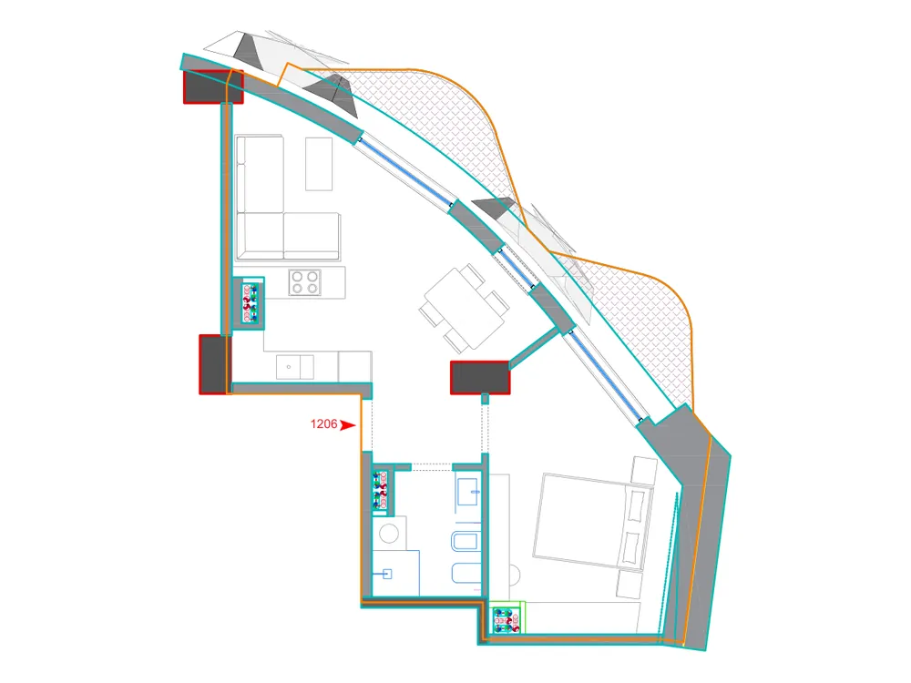 Furnished plan of A1206