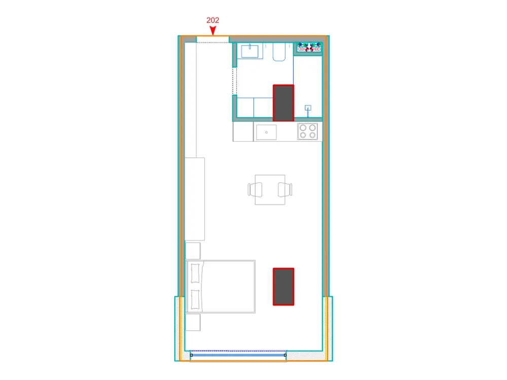Furnished plan of A202