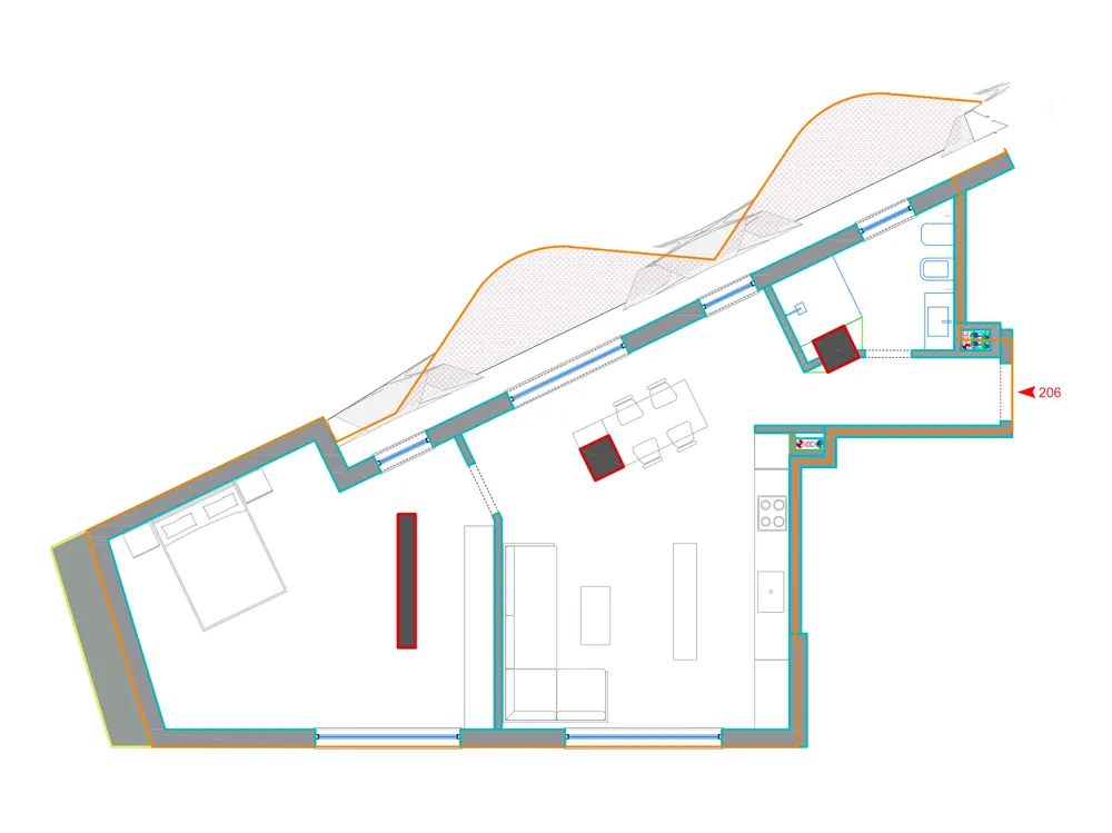 Furnished plan of A206