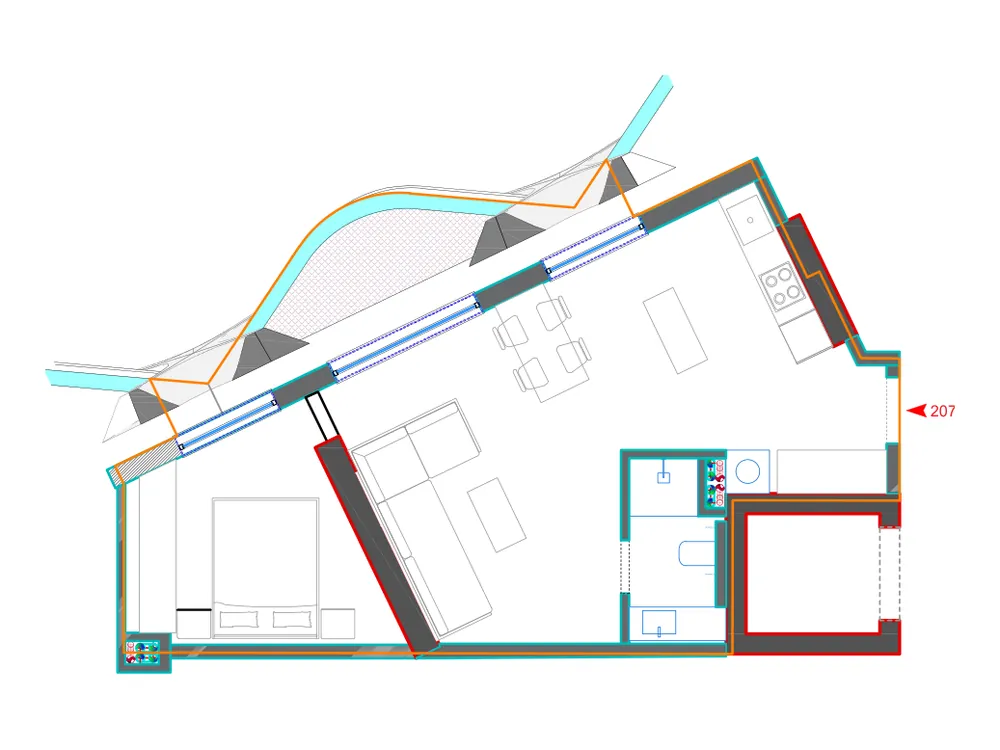Furnished plan of A207