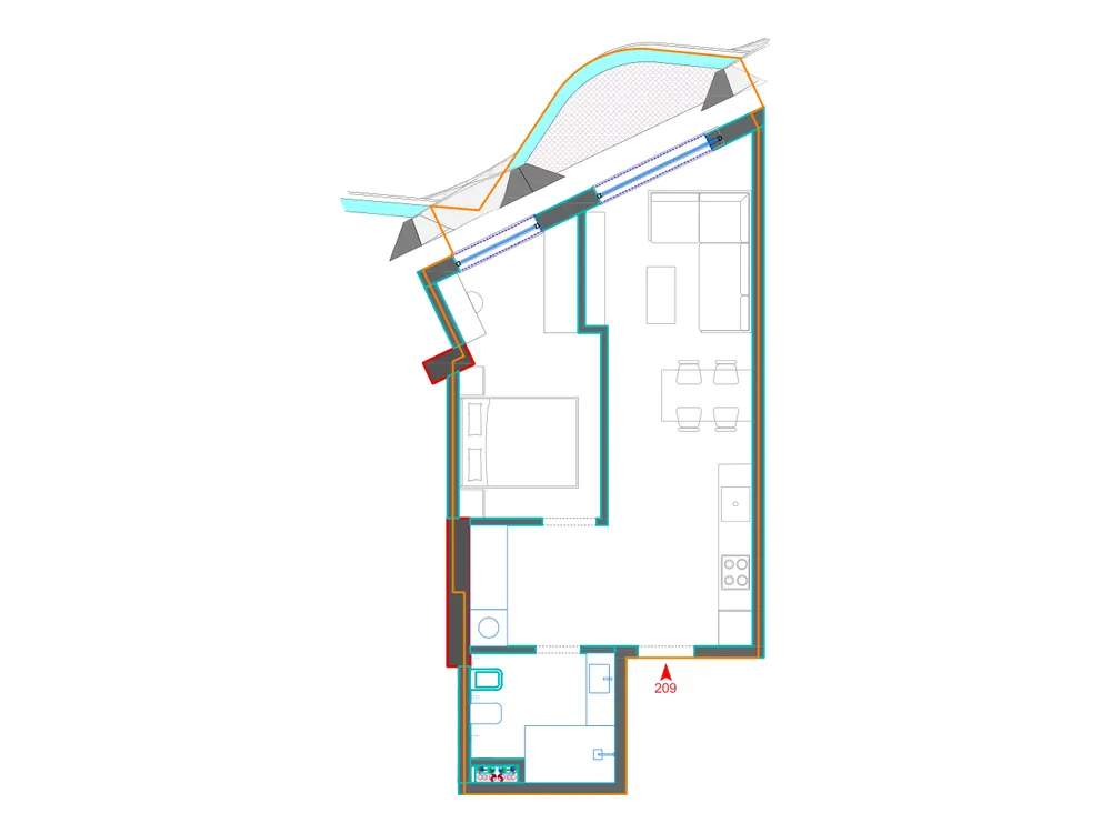 Furnished plan of A209