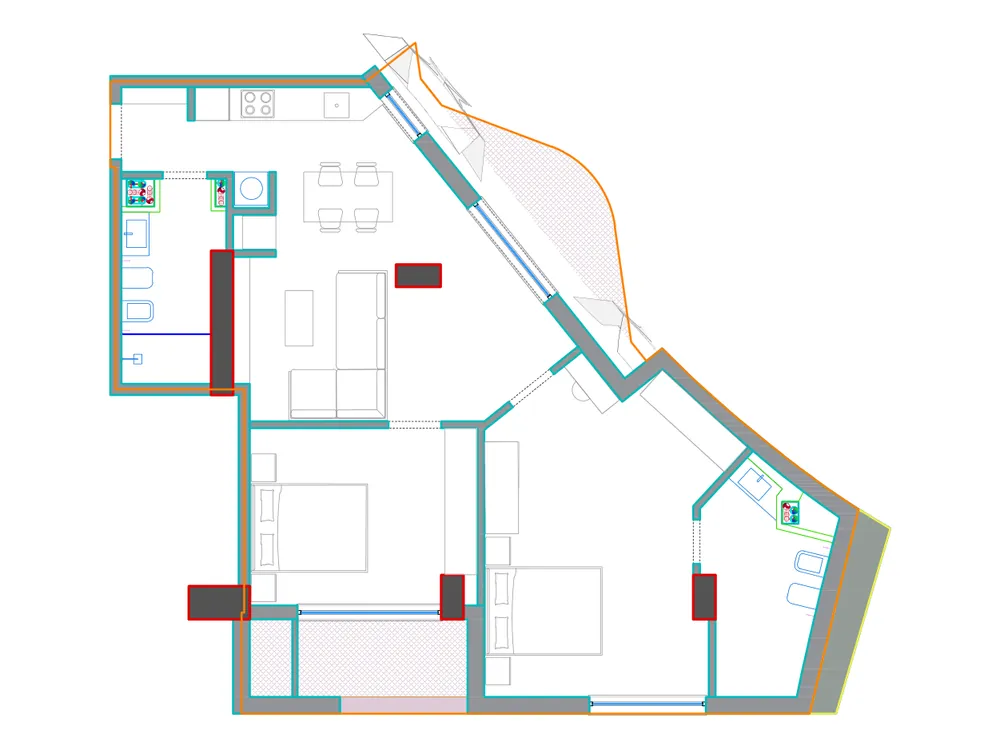 Furnished plan of A213