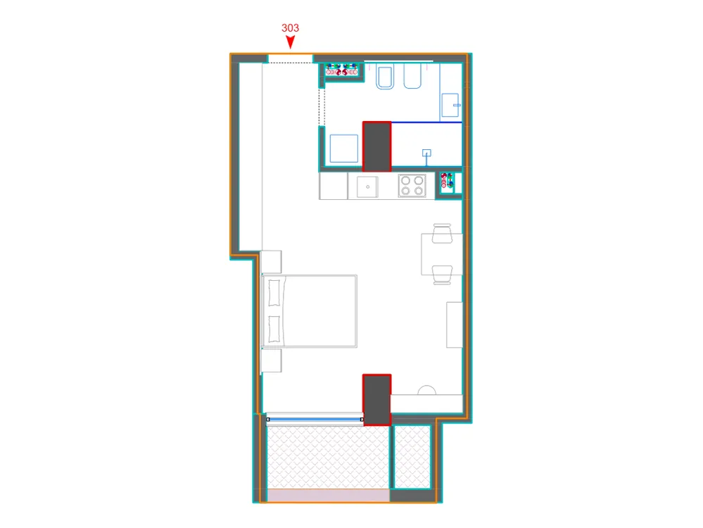 Furnished plan of A303