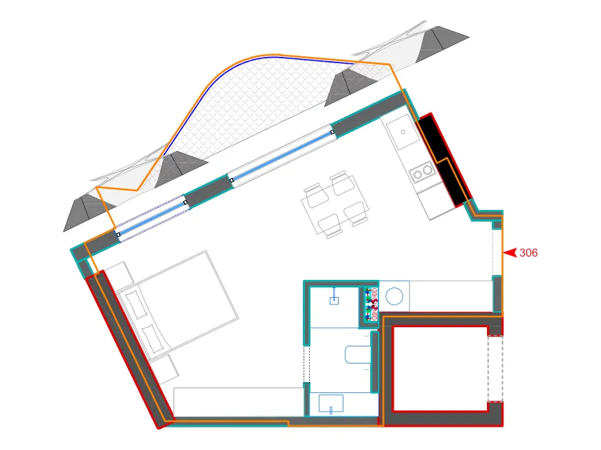 Furnished plan of A306