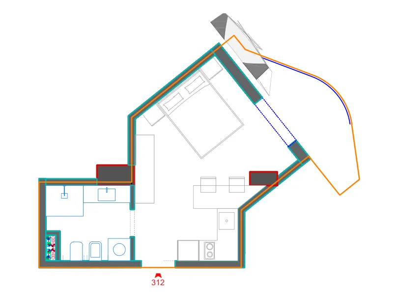 Furnished plan of A312