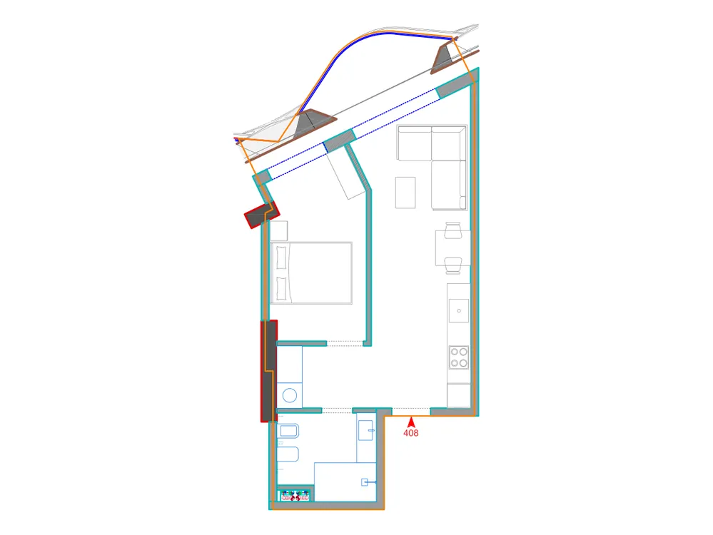 Furnished plan of A408