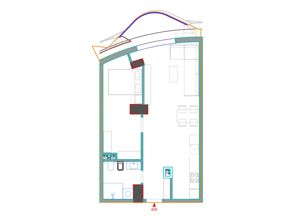 Furnished plan of A409