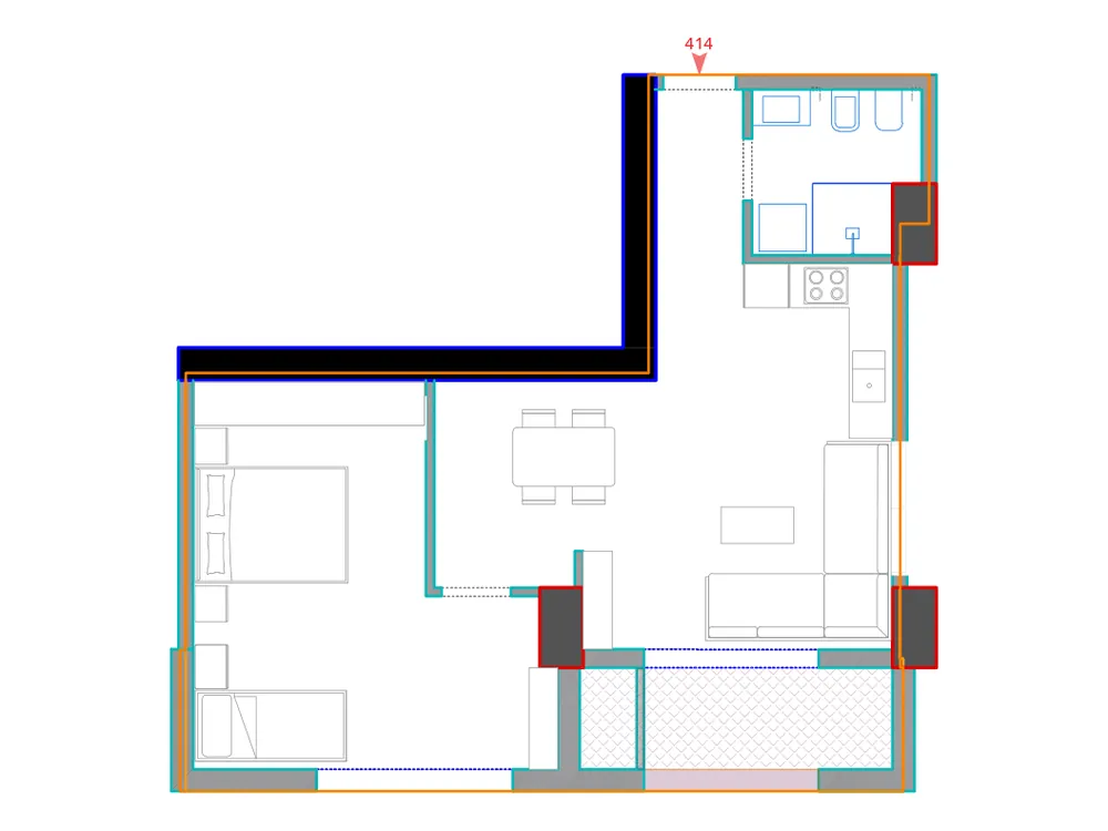Furnished plan of A414