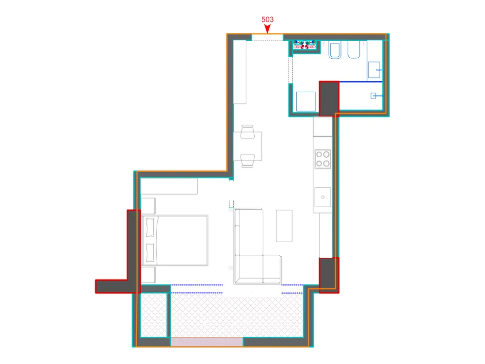 Furnished plan of A503