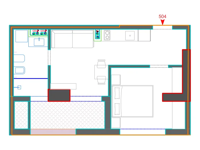 Furnished plan of A504