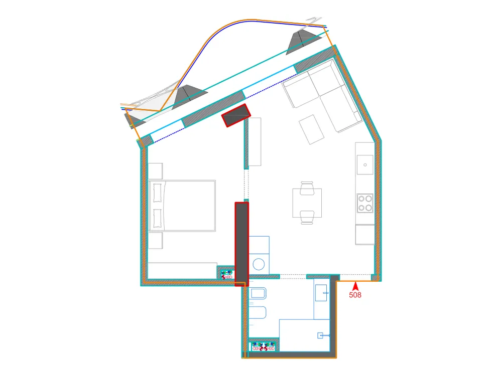 Furnished plan of A508