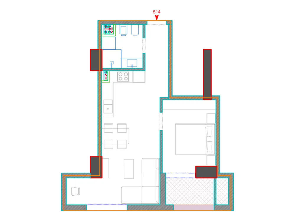 Furnished plan of A514