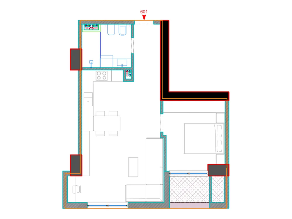 Furnished plan of A601