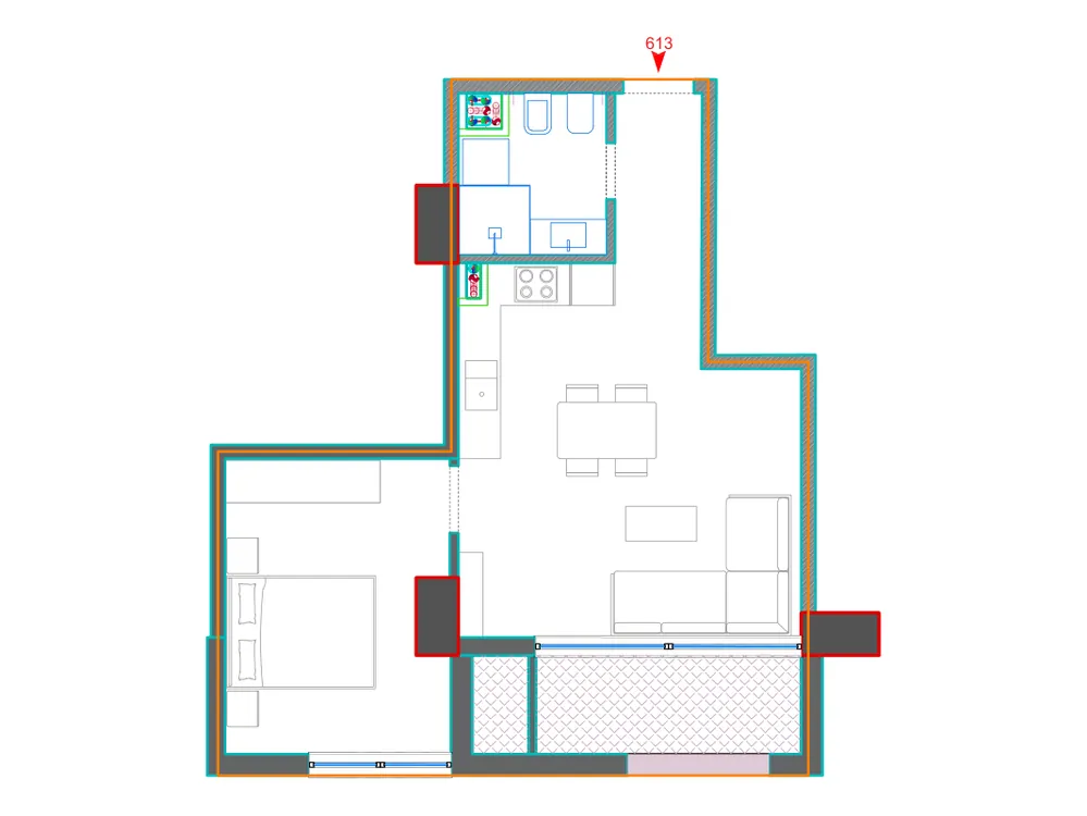 Furnished plan of A613