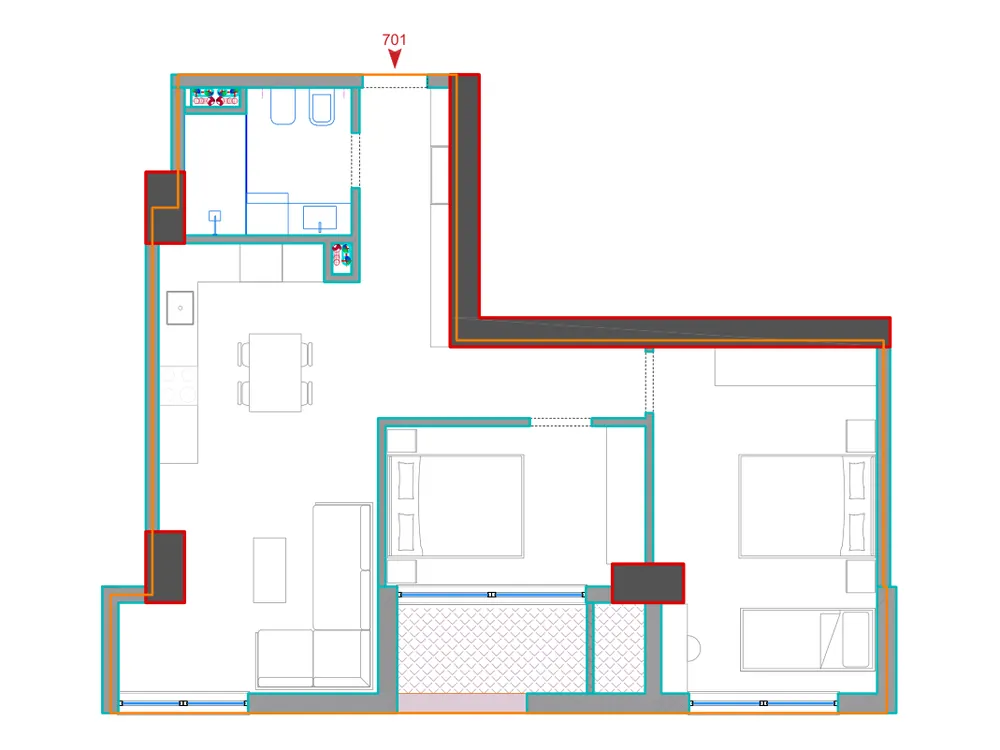 Furnished plan of A701