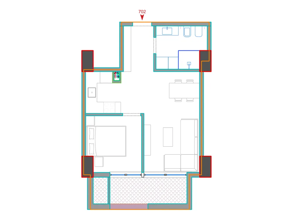Furnished plan of A702