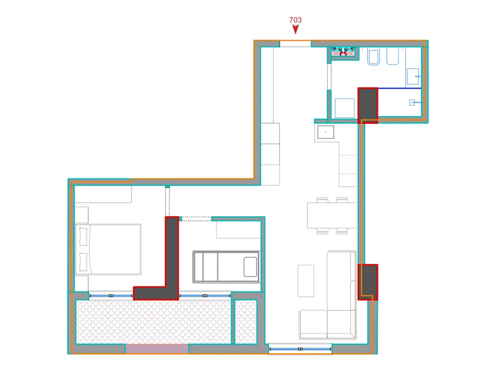 Furnished plan of A703