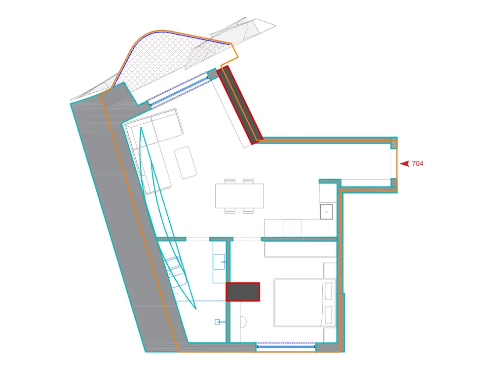 Furnished plan of A704