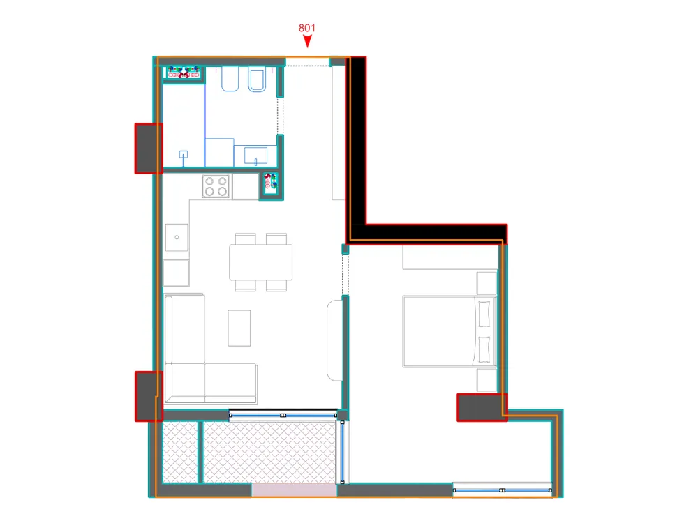 Furnished plan of A801