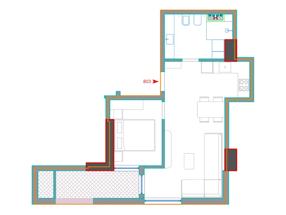 Furnished plan of A803