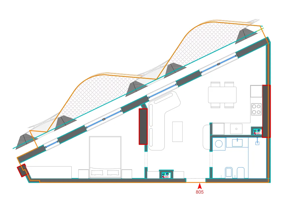 Furnished plan of A805