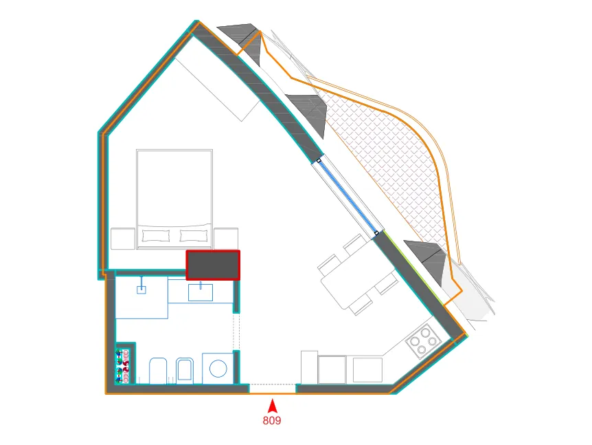 Furnished plan of A809