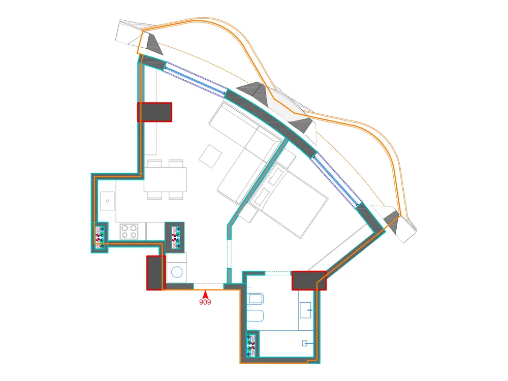 Furnished plan of A909
