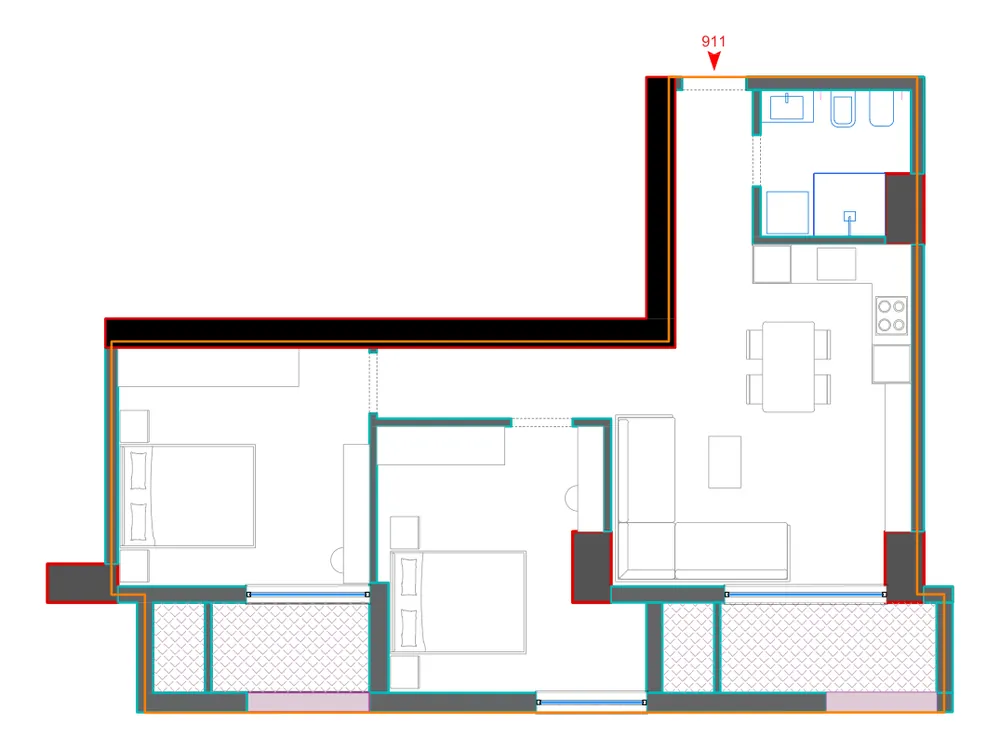Furnished plan of A911