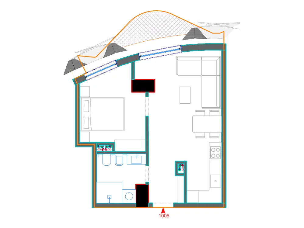 Furnished plan of B1006