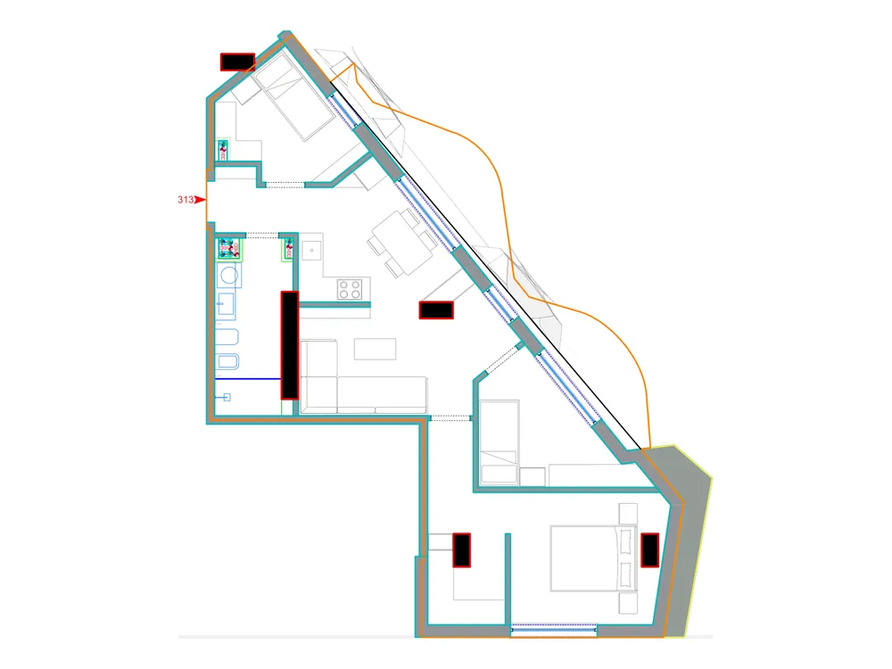 Furnished plan of B313