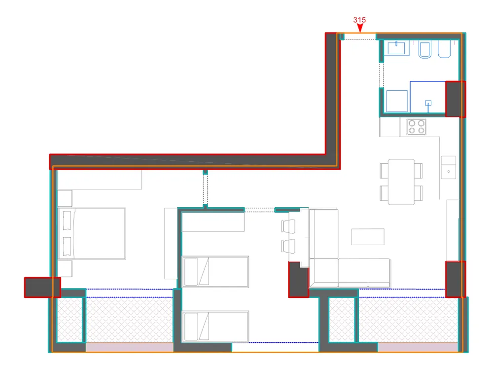 Furnished plan of B315