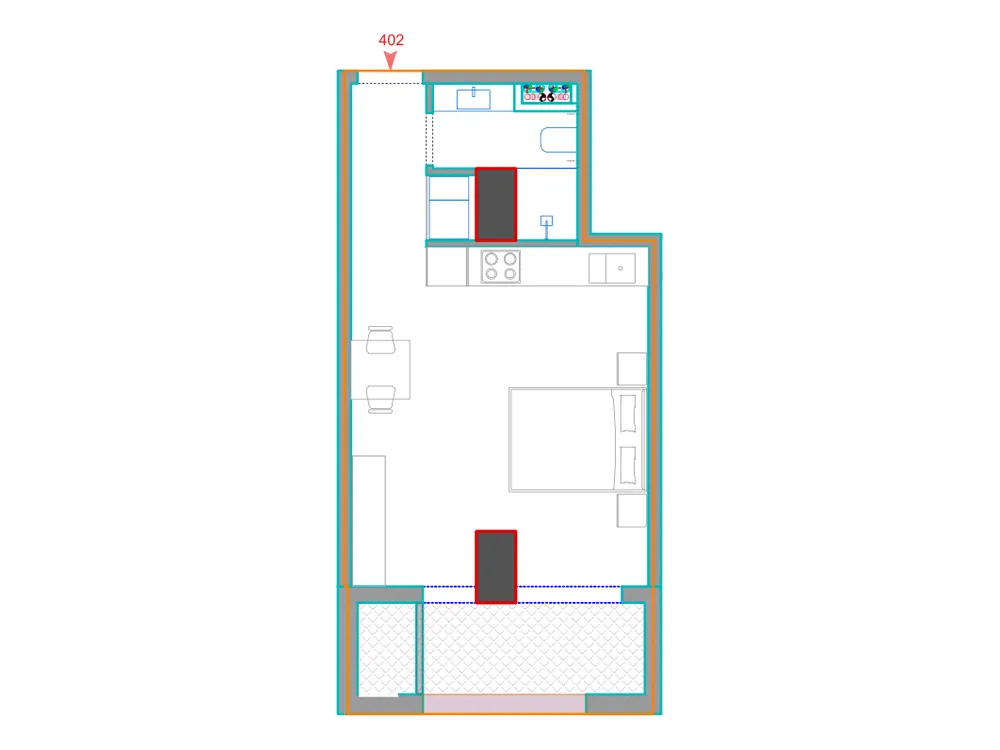 Furnished plan of B402