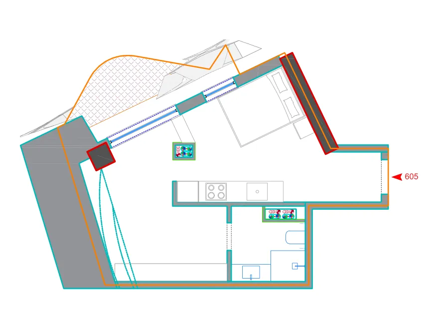 Furnished plan of B605