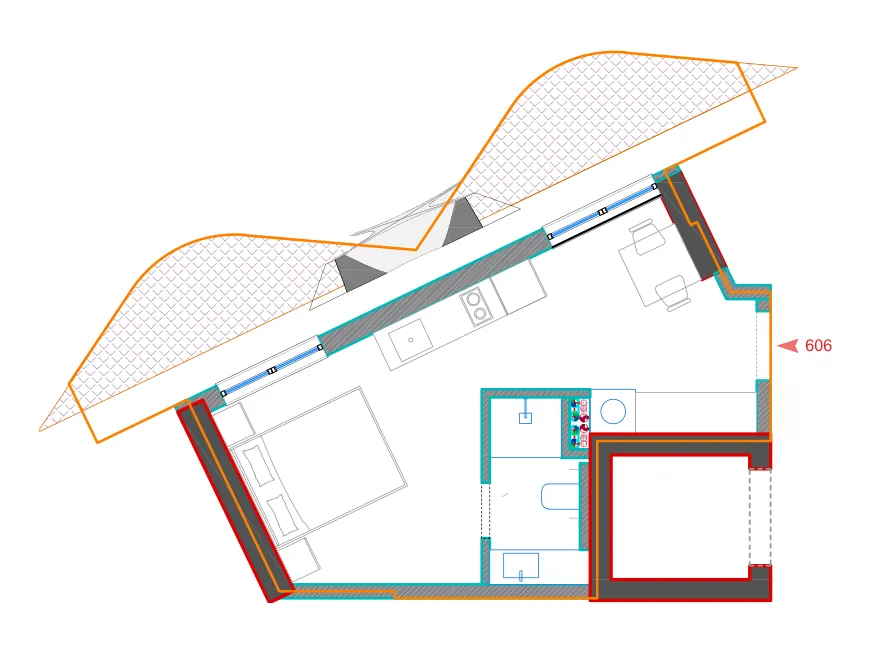 Furnished plan of B606