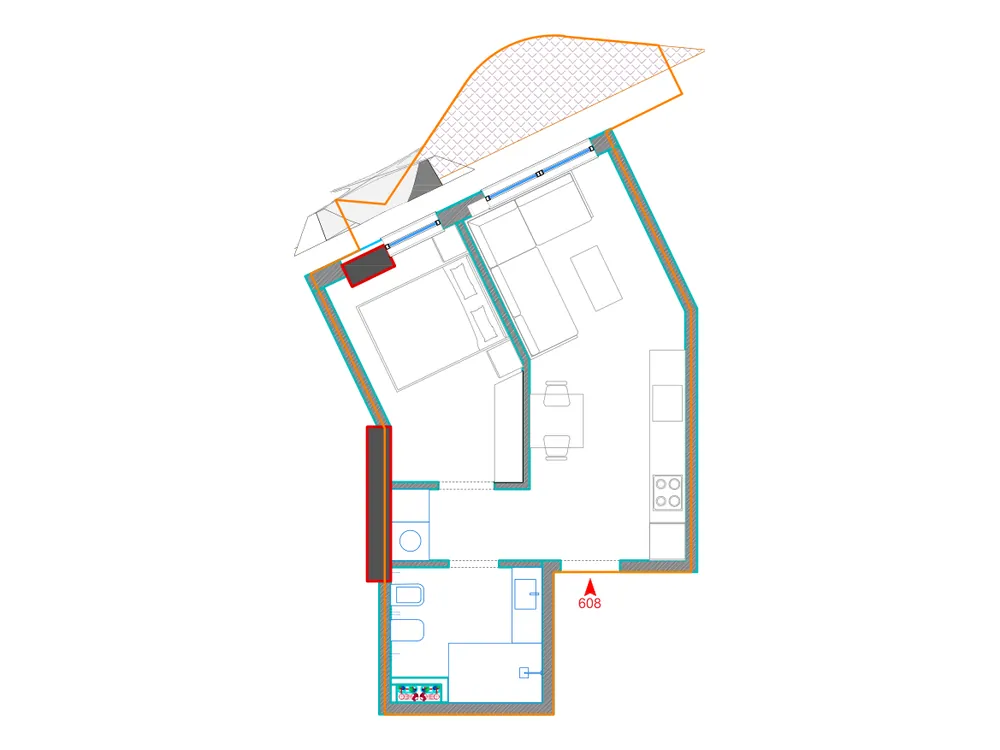 Furnished plan of B608