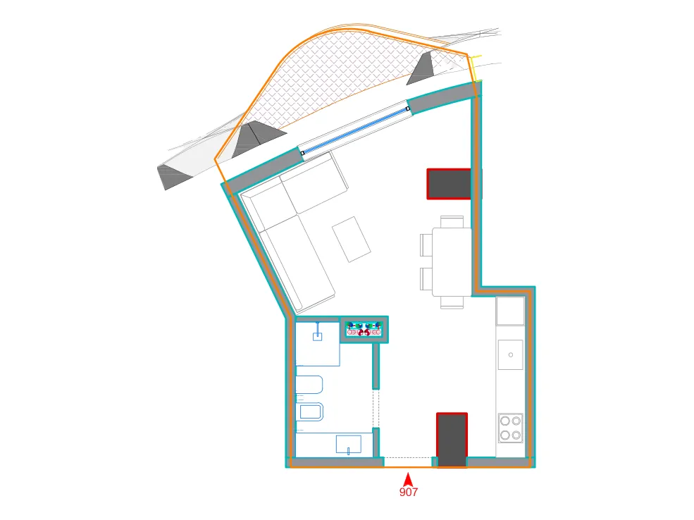 Furnished plan of B907