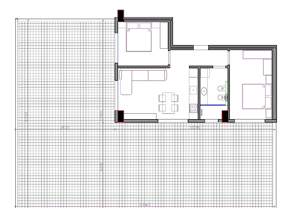 Furnished plan of PPR-A1-606