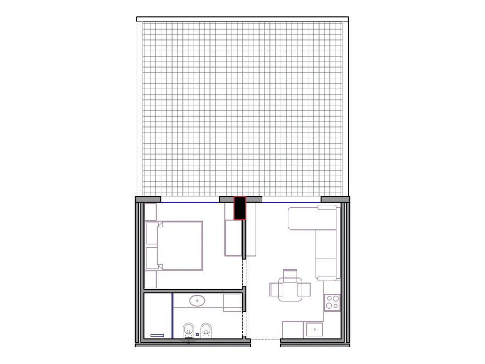 Furnished plan of PPR-A2-605