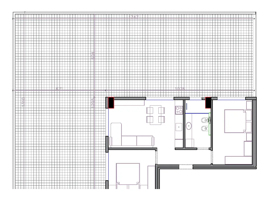 Furnished plan of PPR-A2-606
